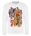 Свитшот Iron Maiden вертикальний напис Белый фото