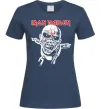 Женская футболка Iron Maiden head Темно-синий фото