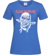 Женская футболка Iron Maiden head Ярко-синий фото