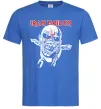 Мужская футболка Iron Maiden head Ярко-синий фото