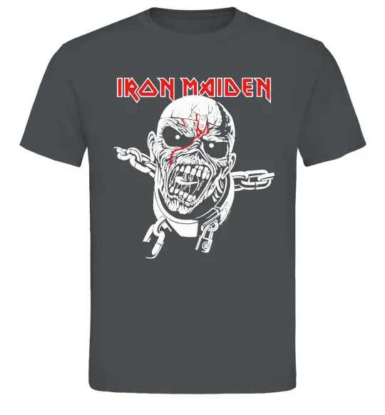 Мужская футболка Iron Maiden head Графит фото