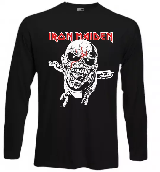 Лонгслив Iron Maiden head Черный фото