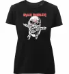 Женская премиум футболка Iron Maiden head Черный фото