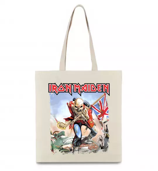 Эко-сумка Iron Maiden trooper Бежевый фото