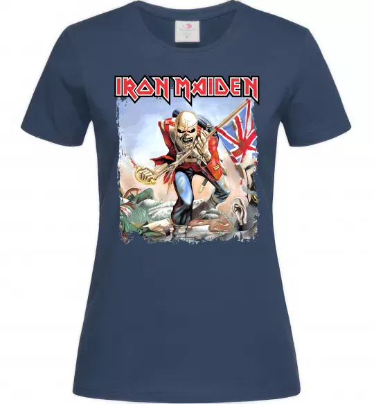 Жіноча футболка Iron Maiden trooper Темно-синій фото