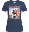 Жіноча футболка Iron Maiden trooper Темно-синій фото