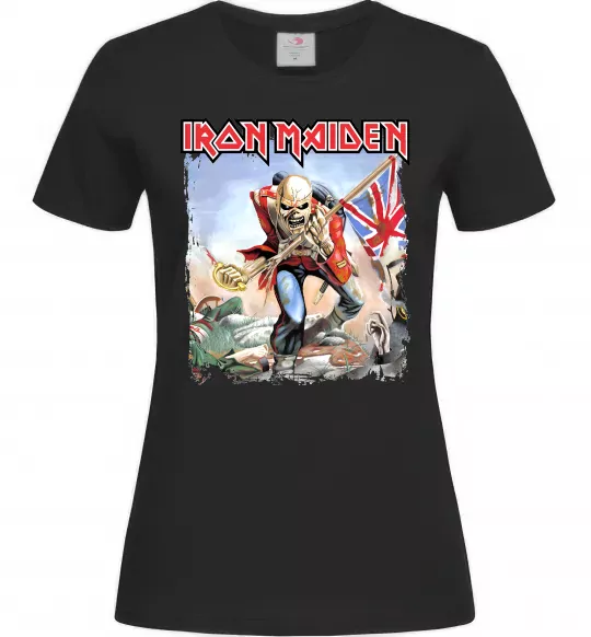 Жіноча футболка Iron Maiden trooper Чорний фото
