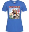 Жіноча футболка Iron Maiden trooper Яскраво-синій фото