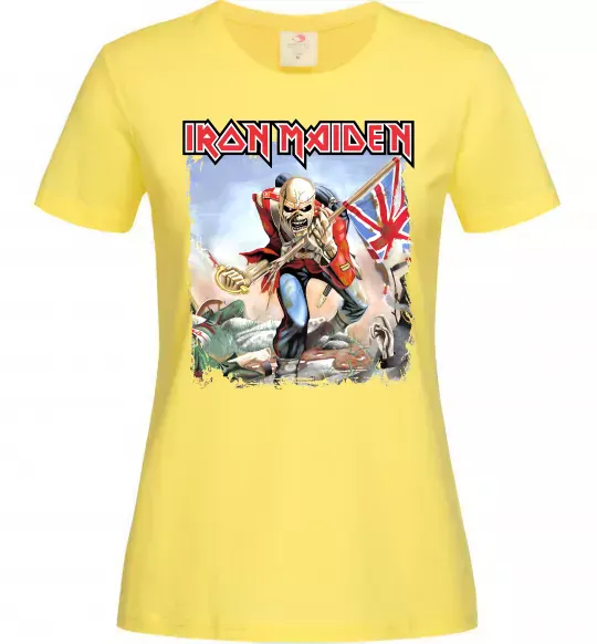 Жіноча футболка Iron Maiden trooper Лимонний фото