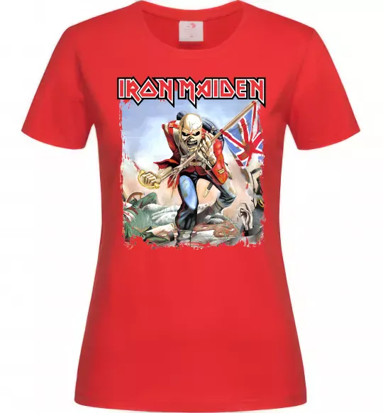 Жіноча футболка Iron Maiden trooper Червоний фото