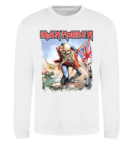 Свитшот Iron Maiden trooper Белый фото