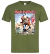 Мужская футболка Iron Maiden trooper Оливковый фото