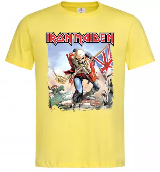Мужская футболка Iron Maiden trooper Лимонный фото
