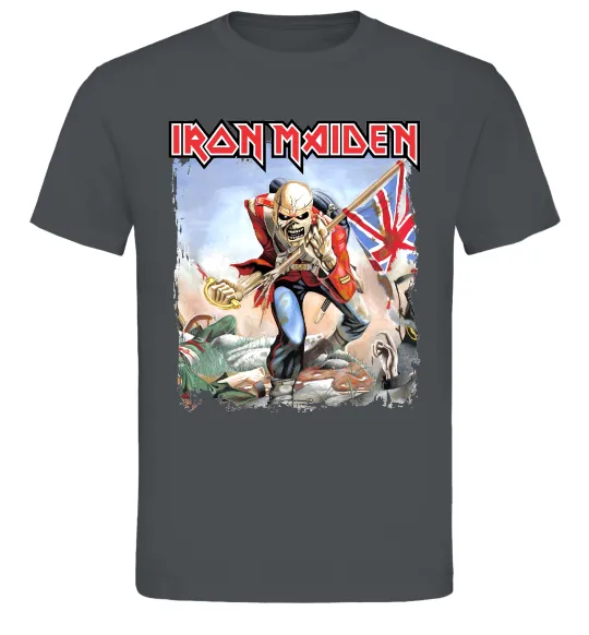 Мужская футболка Iron Maiden trooper Графит фото