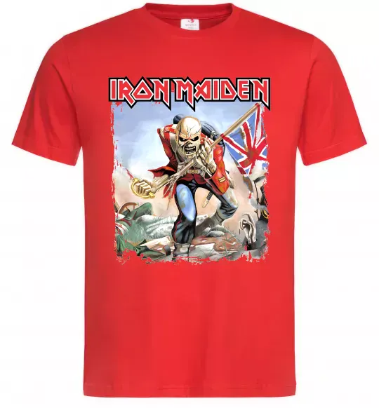 Мужская футболка Iron Maiden trooper Красный фото