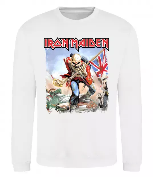 Свитшот Iron Maiden trooper Белый фото