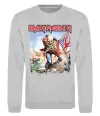 Свитшот Iron Maiden trooper Серый меланж фото