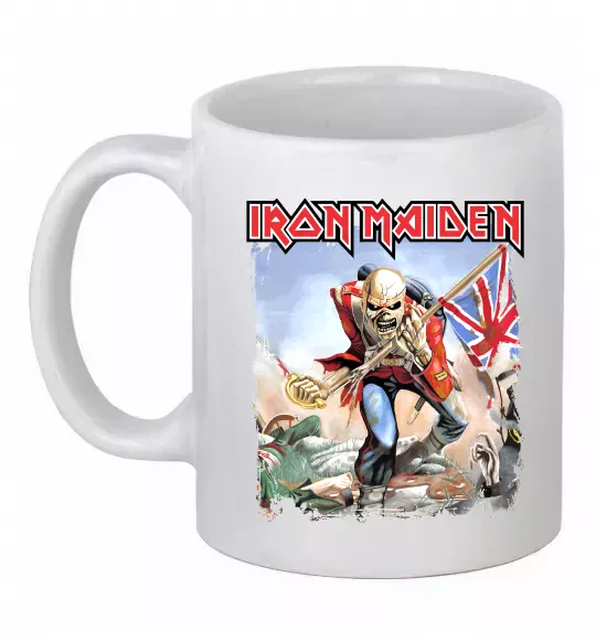 Чашка керамическая Iron Maiden trooper Белый фото