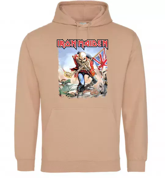 Чоловіча толстовка (худі) Iron Maiden trooper Пісочний фото