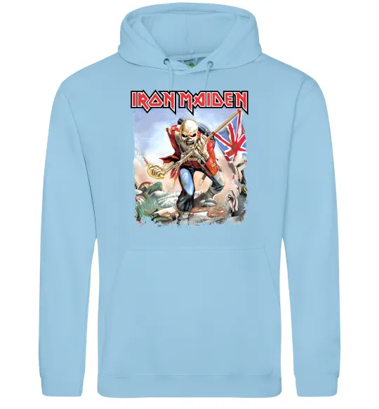 Мужская толстовка (худи) Iron Maiden trooper Голубой фото