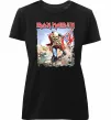 Жіноча преміум футболка Iron Maiden trooper Чорний фото