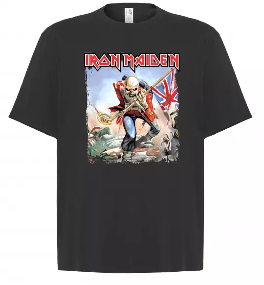 Футболка Оверсайз Iron Maiden trooper Чорний фото