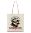 Эко-сумка Iron Maiden Trooper skull Бежевый фото