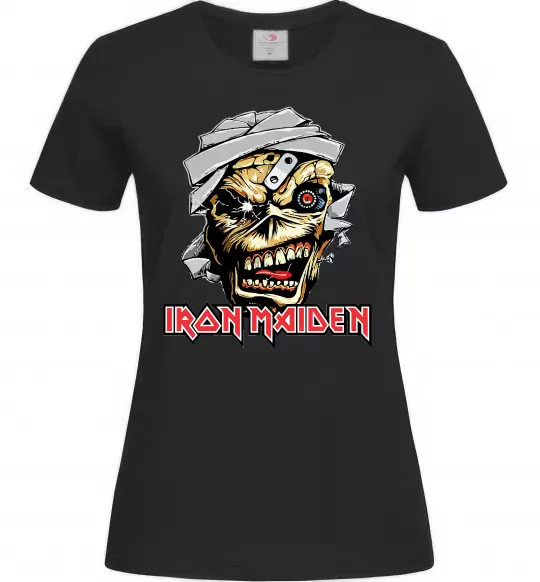Женская футболка Iron Maiden Trooper skull Черный фото