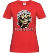Женская футболка Iron Maiden Trooper skull Красный фото