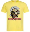 Мужская футболка Iron Maiden Trooper skull Лимонный фото