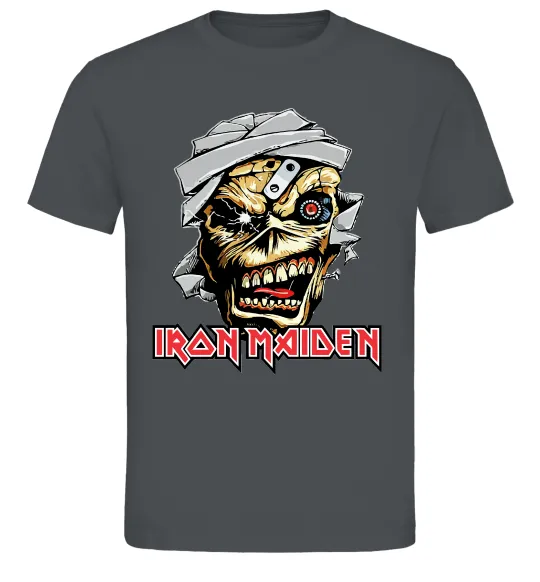 Мужская футболка Iron Maiden Trooper skull Графит фото