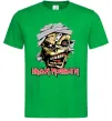Мужская футболка Iron Maiden Trooper skull Зеленый фото