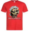 Мужская футболка Iron Maiden Trooper skull Красный фото