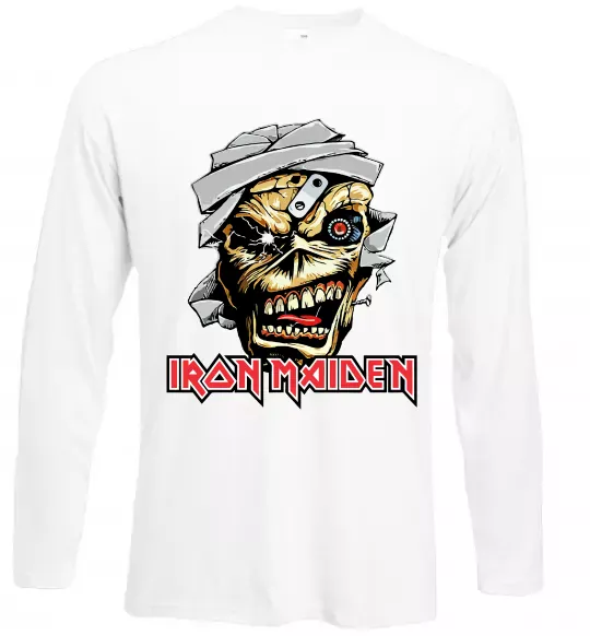 Лонгслив Iron Maiden Trooper skull Белый фото
