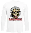 Лонгслив Iron Maiden Trooper skull Белый фото