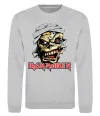 Свитшот Iron Maiden Trooper skull Серый меланж фото