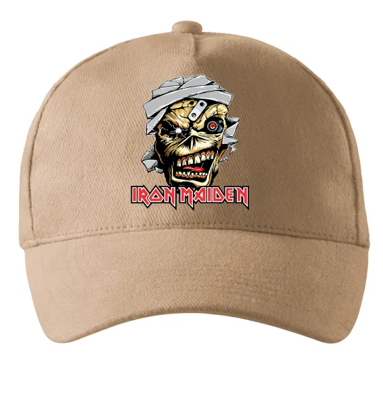 Кепка Iron Maiden Trooper skull Песочный фото