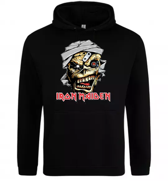 Жіноча толстовка (худі) Iron Maiden Trooper skull Чорний фото