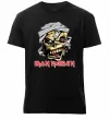 Мужская премиум футболка Iron Maiden Trooper skull Черный фото
