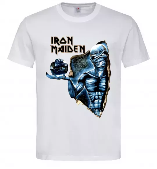 Мужская футболка Iron Maiden Space Белый фото