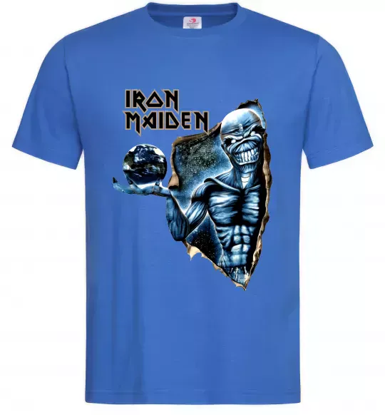 Мужская футболка Iron Maiden Space Ярко-синий фото