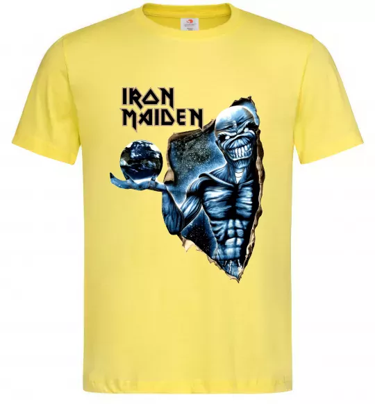 Мужская футболка Iron Maiden Space Лимонный фото