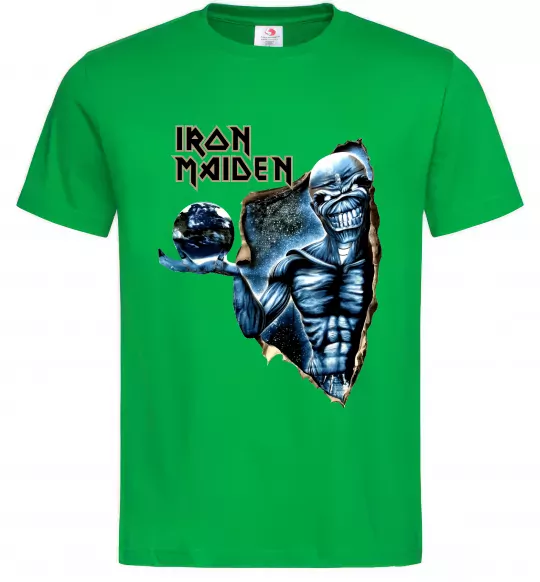 Мужская футболка Iron Maiden Space Зеленый фото