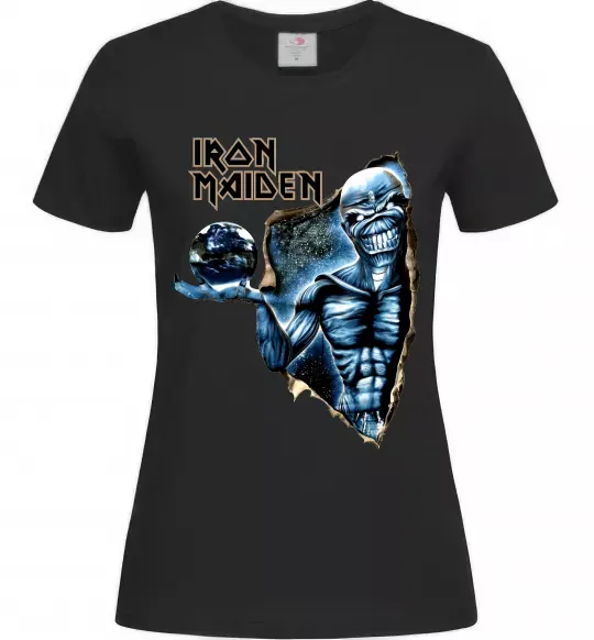 Женская футболка Iron Maiden Space Черный фото