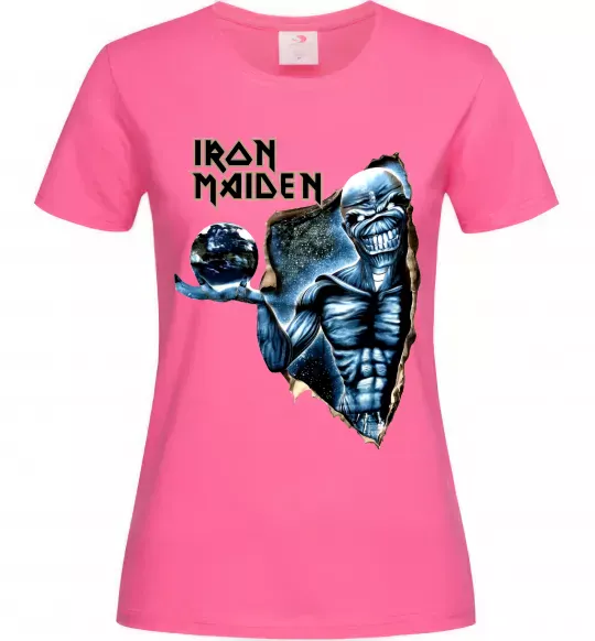 Женская футболка Iron Maiden Space Ярко-розовый фото