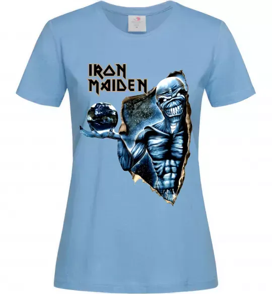 Женская футболка Iron Maiden Space Голубой фото