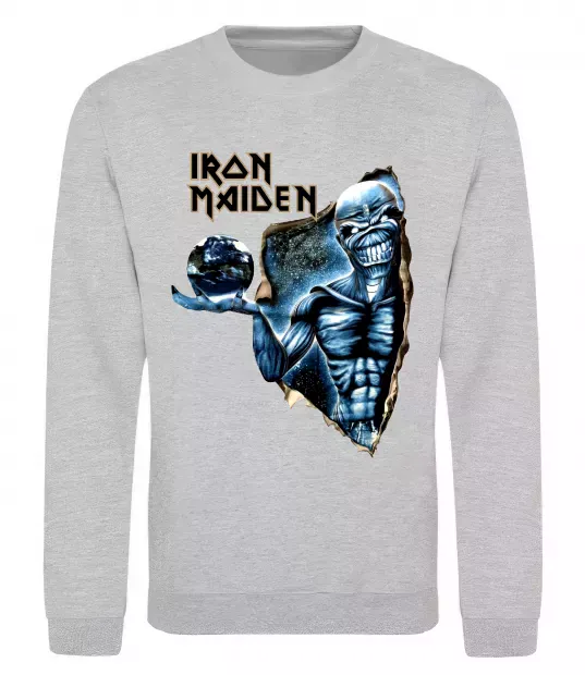 Свитшот Iron Maiden Space Серый меланж фото