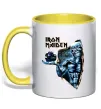 Чашка з кольоровою ручкою Iron Maiden Space Сонячно жовтий фото
