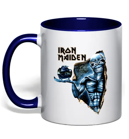 Чашка з кольоровою ручкою Iron Maiden Space Глибокий темно-синій фото