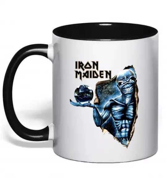 Чашка з кольоровою ручкою Iron Maiden Space Чорний фото